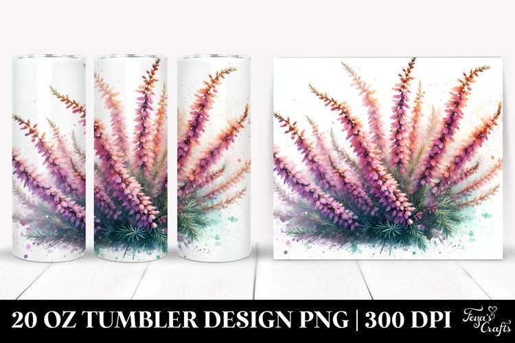 Heather Watercolor Splash Tumbler