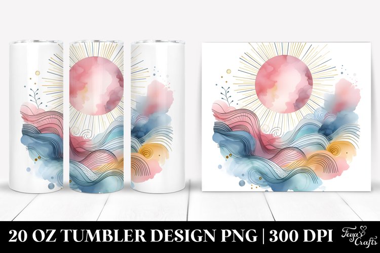 Colorful Abstract Pastel Sun | 20 Oz Tumbler