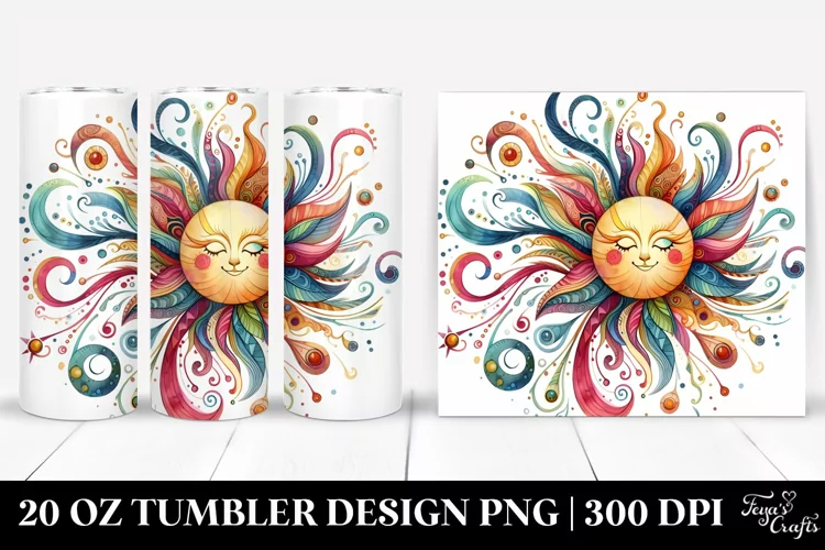 Whimsical Colorful Sun | 20 Oz Tumbler