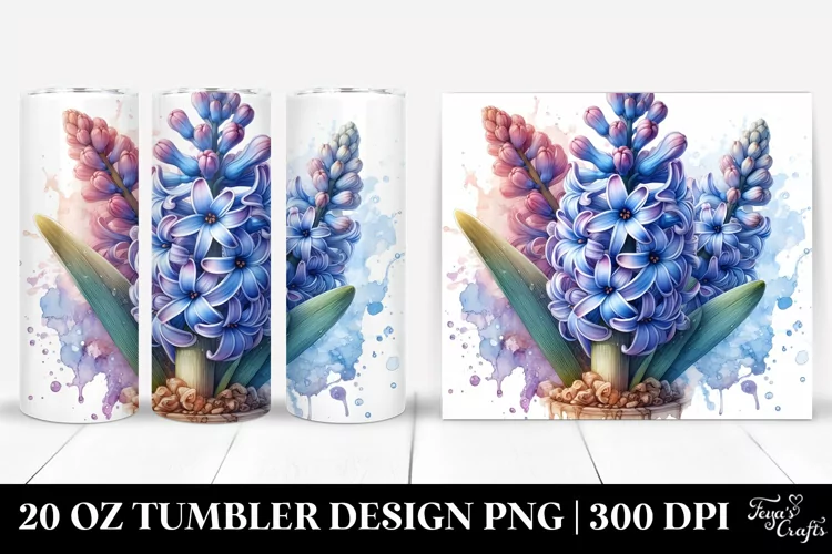 Detailed Stained Hyacinth | 20 Oz Tumbler