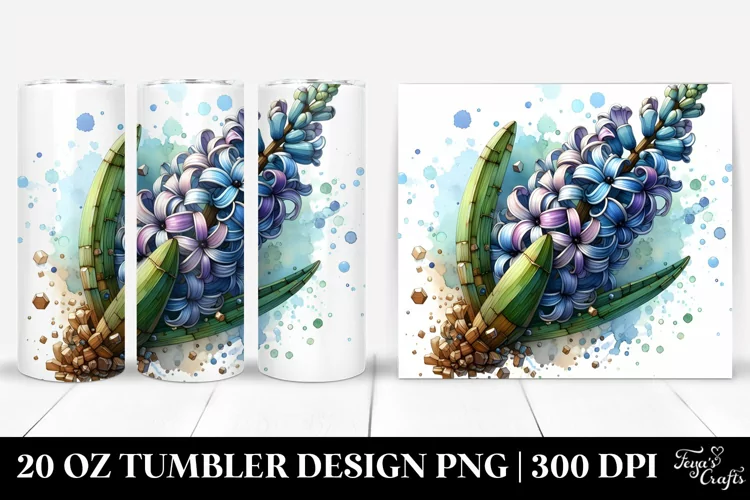 Detailed Stained Hyacinth | 20 Oz Tumbler