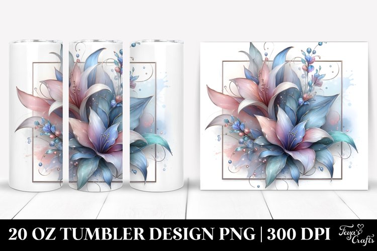 Abstract Lobelia made of Material example image 1