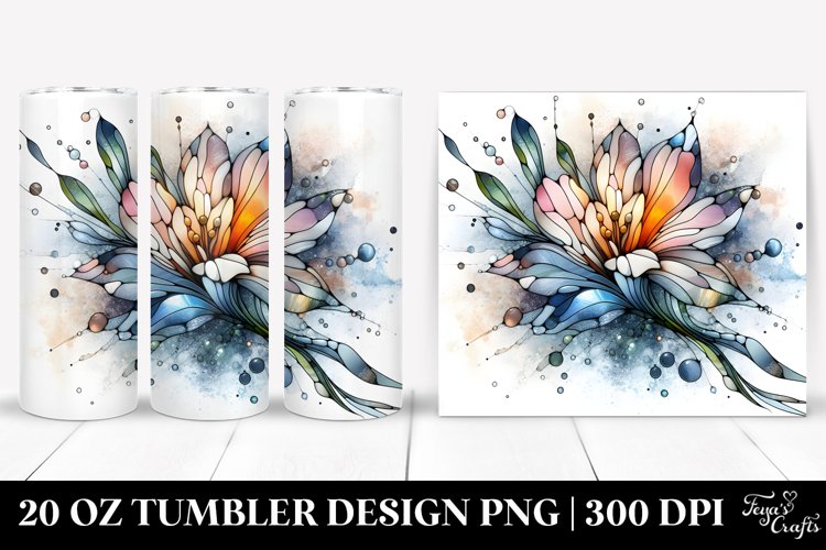 Abstract Stained Freesia | 20 Oz Tumbler example image 1