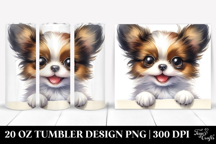 Enthusiastic Baby Papillon | 20 Oz Tumbler example image 1
