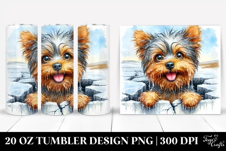 Wet Crazy Yorkshire Terrier | 20 Oz Tumbler