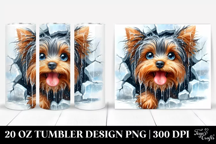 Wet Crazy Yorkshire Terrier | 20 Oz Tumbler