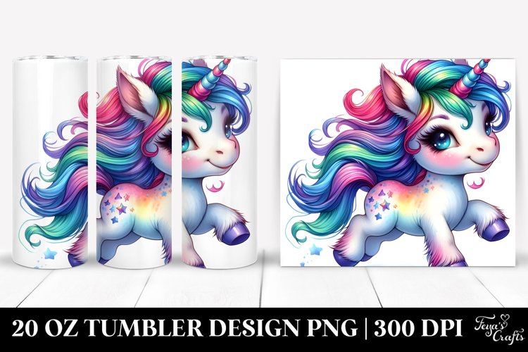 Running Baby Unicorn Tumbler