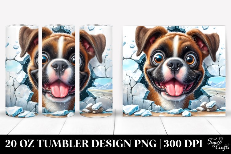 Crazy Looking Boxer Tumbler example image 1