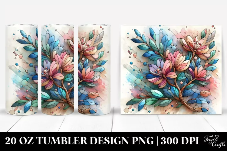 Pastel Azalea Stained , Watercolor 20 Oz Tumbler