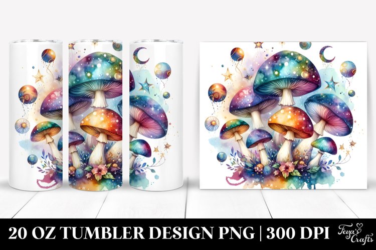 Magical Celestial Mushroom | 20 Oz Tumbler example image 1