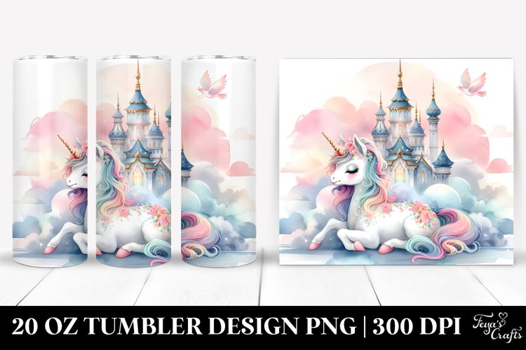 Serene Unicorn Sky Palace | 20 Oz Tumbler