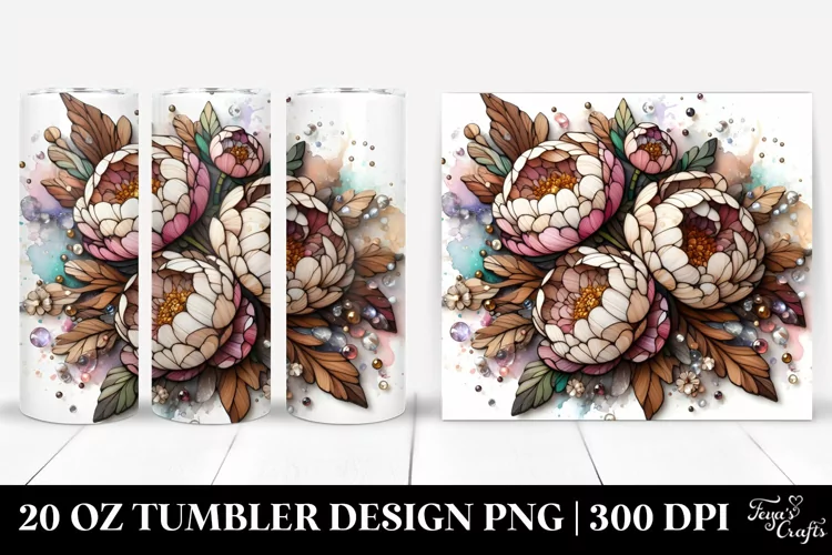 Detailed Wooden Stained Tumbler