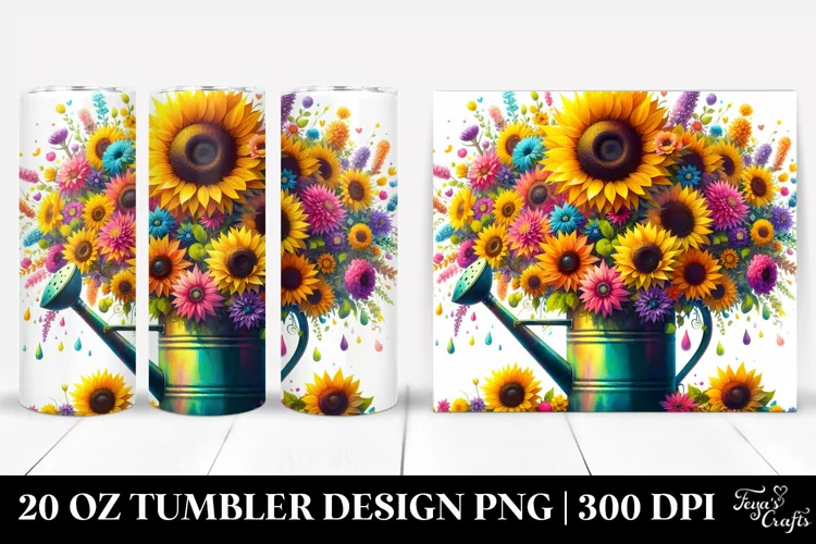 Colorful Sunflower Tumbler