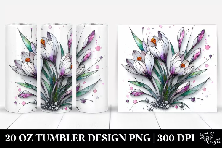 Stained Crocus | 20 Oz Tumbler