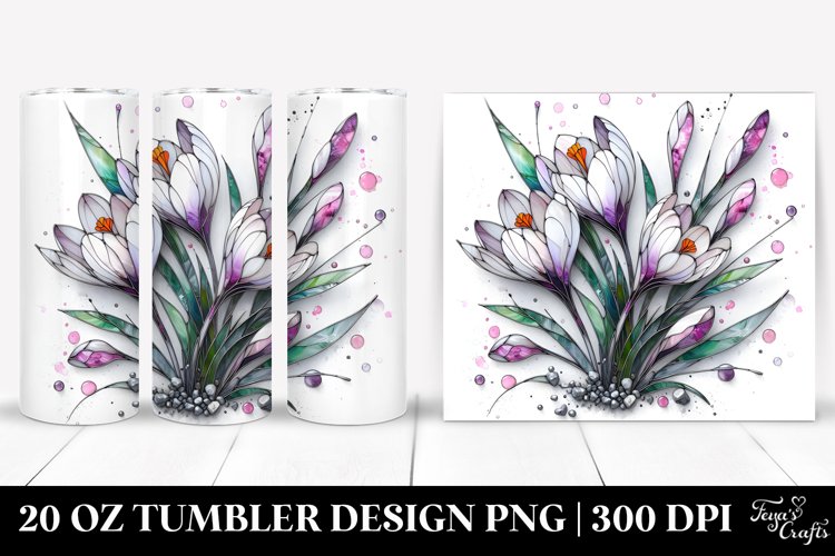 Stained Crocus | 20 Oz Tumbler example image 1