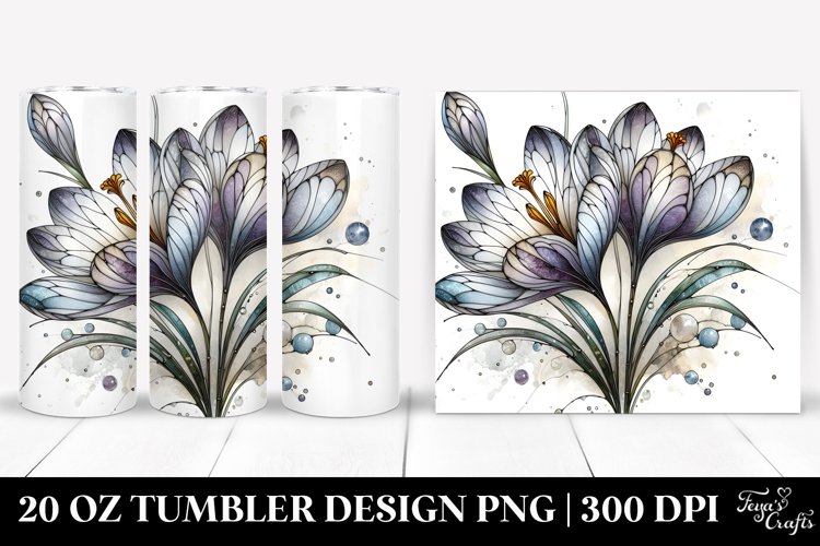 Stained Crocus | 20 Oz Tumbler example image 1