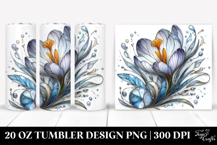 Stained Crocus | 20 Oz Tumbler example image 1