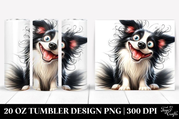 Border Collie Sublimation Tumbler Wrap (3387634