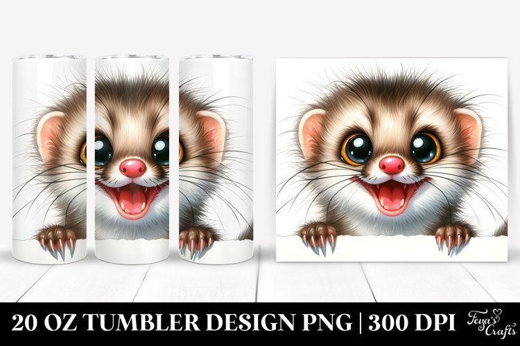 Cute Crazy Weasel | 20 Oz Tumbler