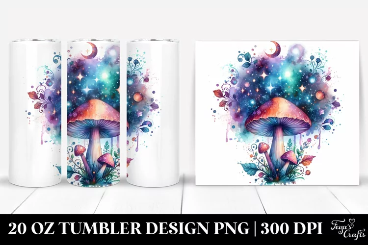 Magical Watercolor Mushroom | 20 Oz Tumbler