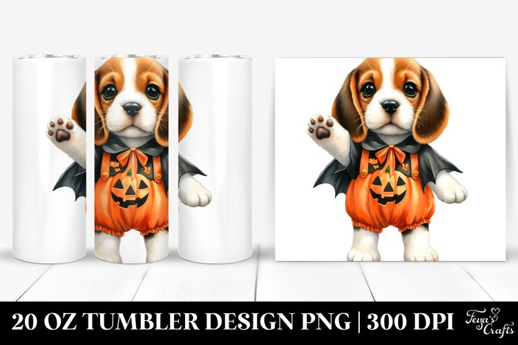 Exciting Beagle Halloween 20 Oz Tumbler example image 1