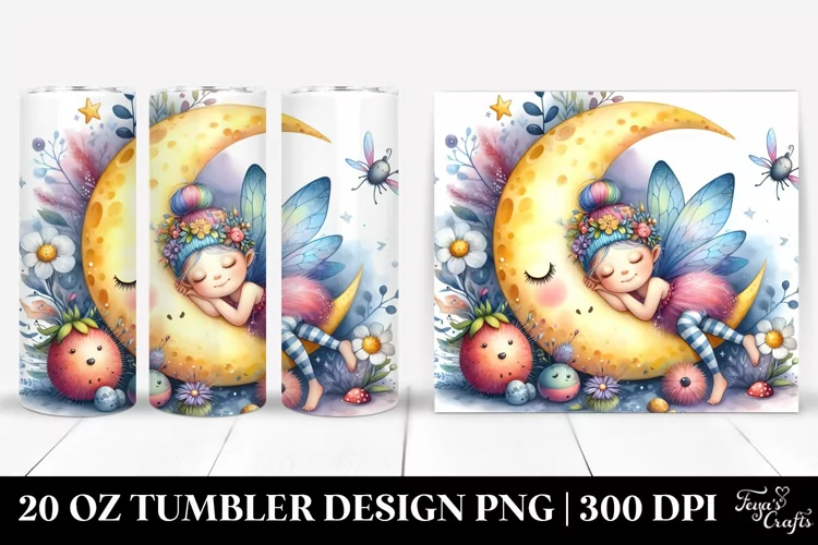 Colorful Fairy,Moon | 20 Oz Tumbler