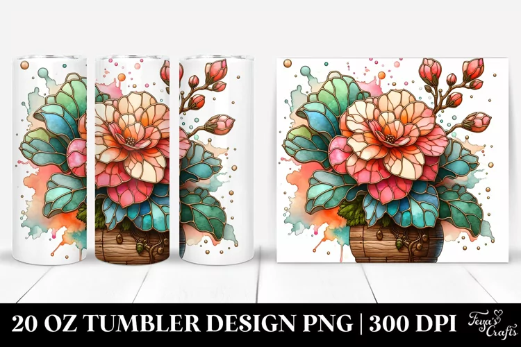 Stained Begonia Wood | 20 Oz Tumbler