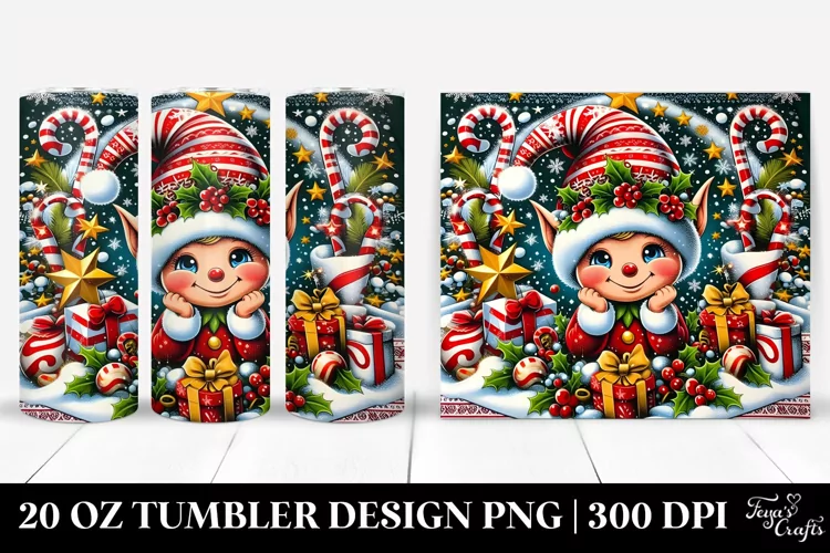 Christmas PNG 20 Oz Tumbler Design