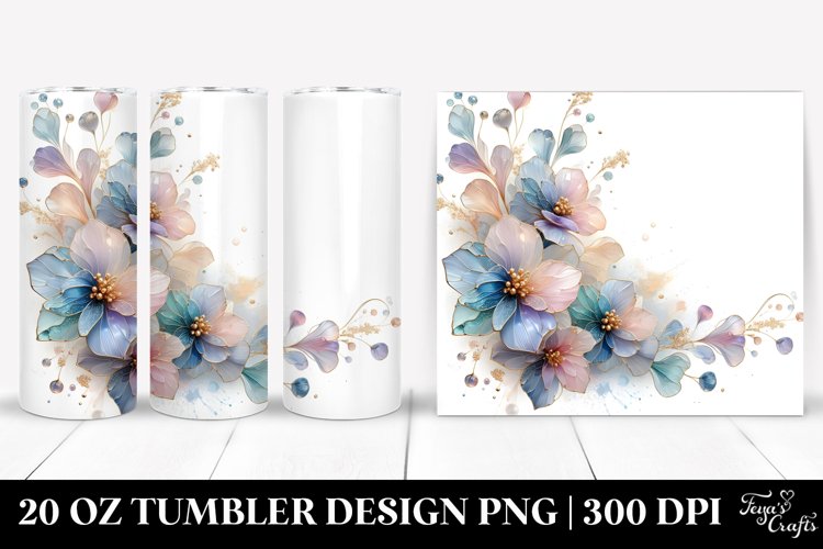 Shiny Delphinium with Golden Insertions 20 Oz Tumbler example image 1