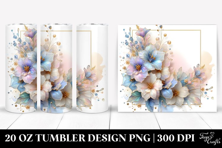Shiny Delphinium with Golden Insertions 20 Oz Tumbler example image 1