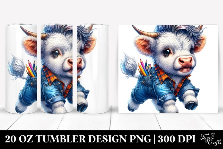 Cute Highlandcow Running Happy | 20 oz Tumbler