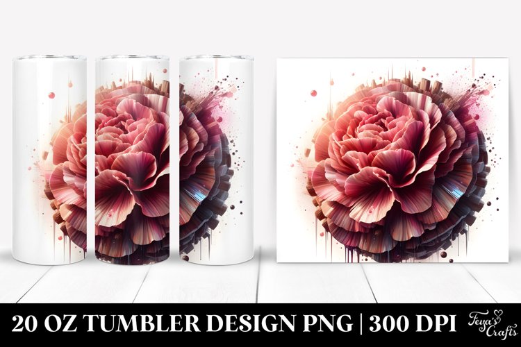 Glossy Carnation Tumbler 20 oz Tumbler example image 1
