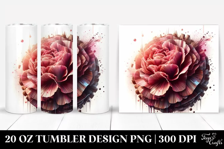 Glossy Carnation Tumbler 20 oz Tumbler