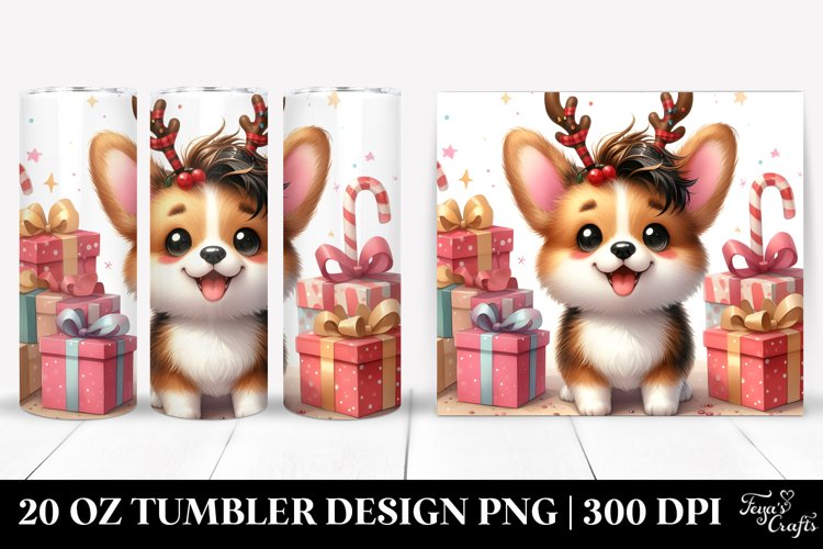 Watercolor Pembroke Welsh Corgi, Transparent 20 Oz Tumbler