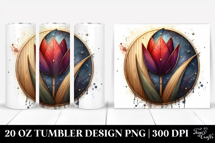 Stained Tulip Tumbler
