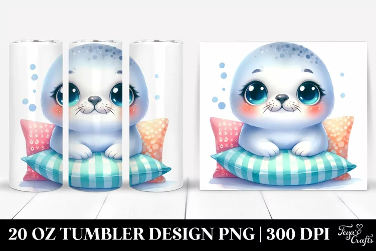 Colorful Baby Seal Tumbler