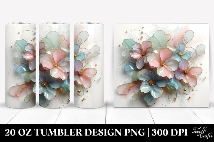 Glossy Impatiens with Golden Insertions 20 Oz Tumbler example image 1