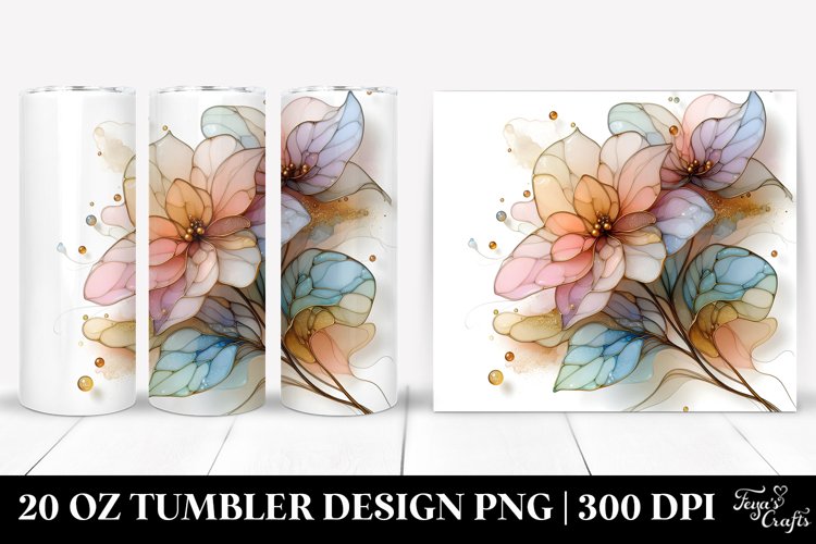 Glossy Impatiens with Golden Insertions 20 Oz Tumbler example image 1