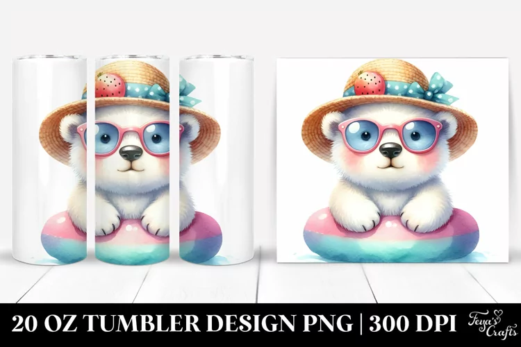 Colorful Baby Polar Bear Tumbler