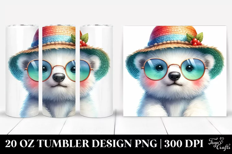 Colorful Baby Polar Bear Tumbler