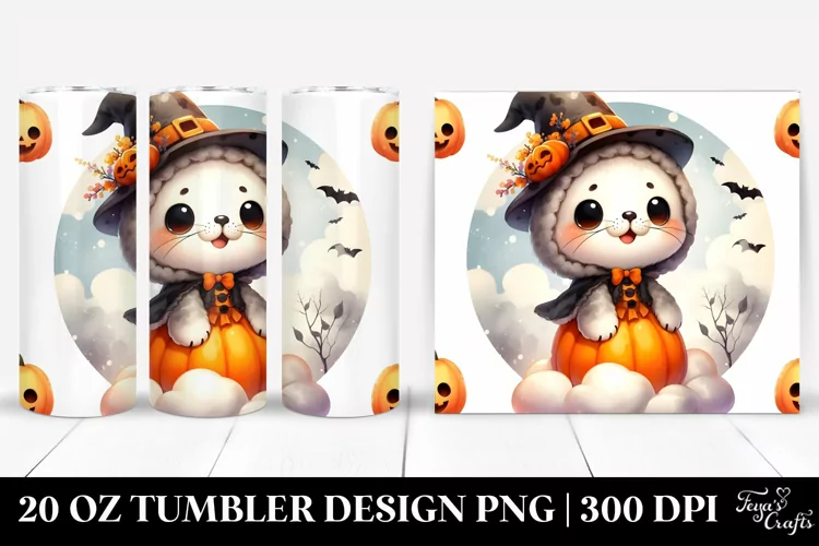 Cute Halloween Baby Seal 20 Oz Tumbler