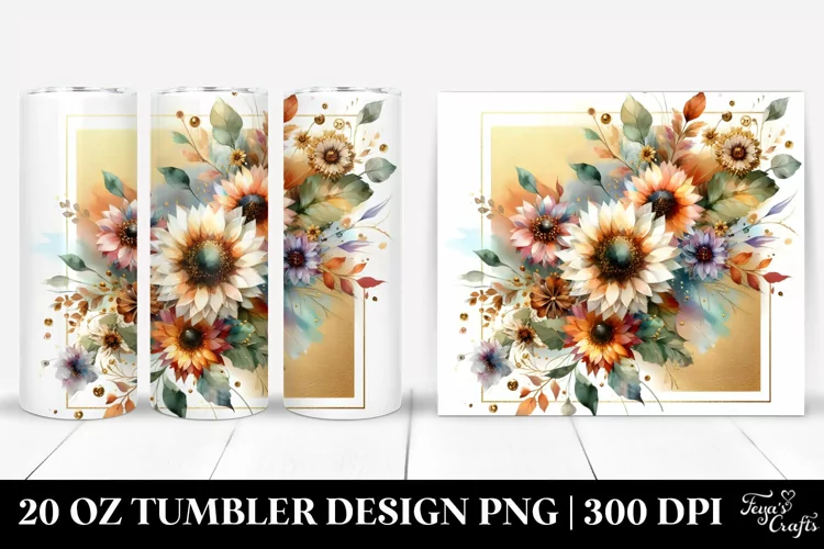 Colorful Sunflower Abstract Tumbler