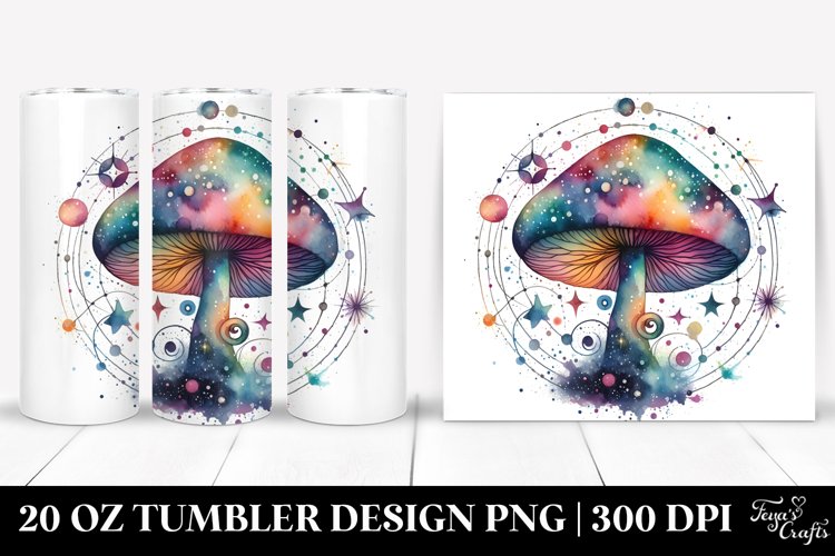 Magical Celestial Mushroom Splash | 20 Oz Tumbler example image 1