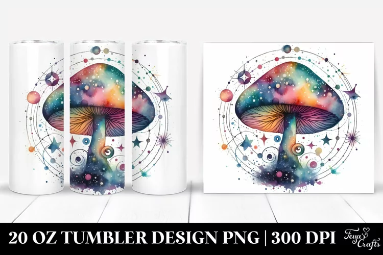 Magical Celestial Mushroom Splash | 20 Oz Tumbler