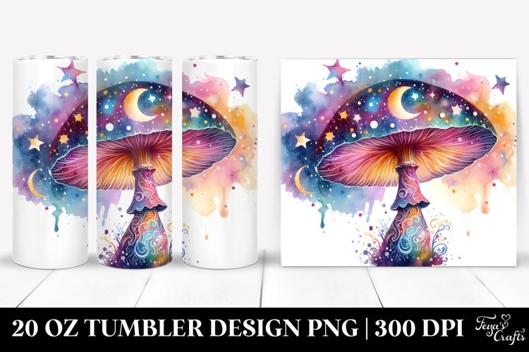 Magical Celestial Mushroom Splash | 20 Oz Tumbler example image 1