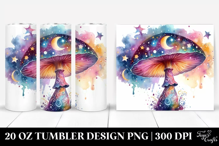 Magical Celestial Mushroom Splash | 20 Oz Tumbler