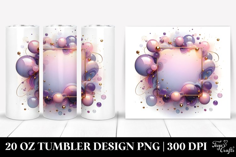 Glossy Violet, Watercolor 20 Oz Tumbler example image 1