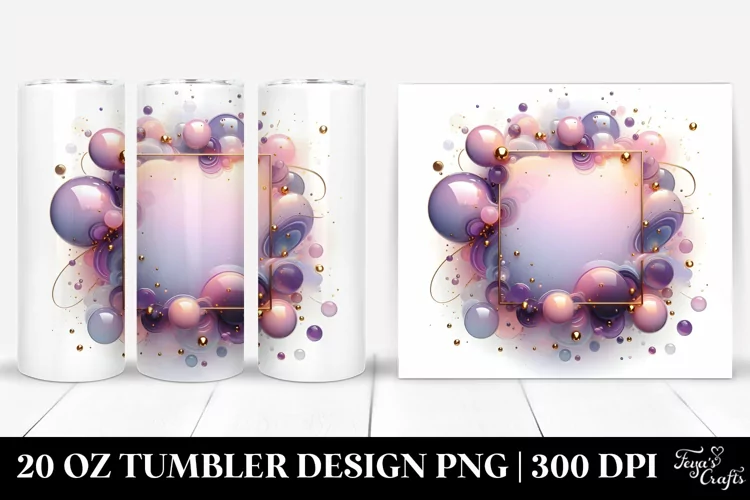 Glossy Violet, Watercolor 20 Oz Tumbler
