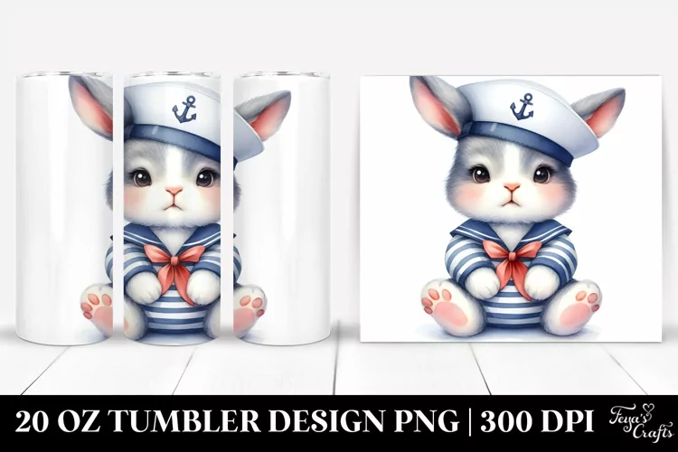 Colorful Baby Rabbit Sailor Suit | 20 Oz Tumbler
