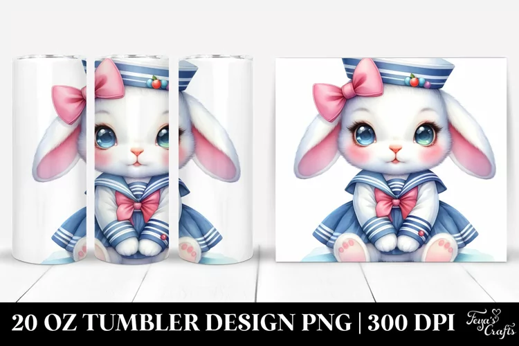 Colorful Baby Rabbit Sailor Suit | 20 Oz Tumbler